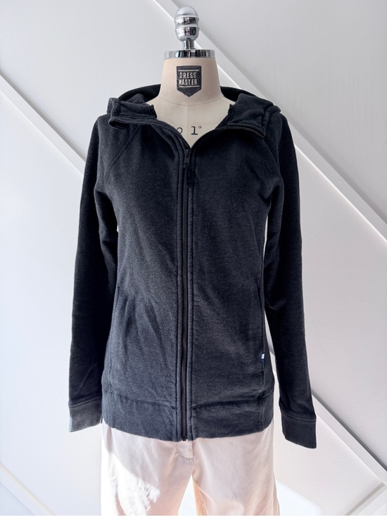 Kit and Ace Tops - Kit and Ace Dark Grey Cotton Zip Hoodie XS | Pilates Studio Athleisure